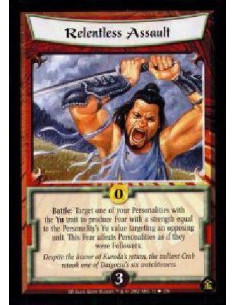 Relentless Assault  - Battle: Target one of your Personalities with Yu to produce Fear with a strength equal to the Personality'