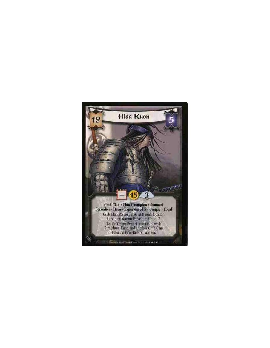 Hida Kuon Exp5 Full Bleed  - Crab Clan · Clan Champion · Samurai · Hero · Berserker · Experienced 5 · Unique · Loyal. Crab Clan 