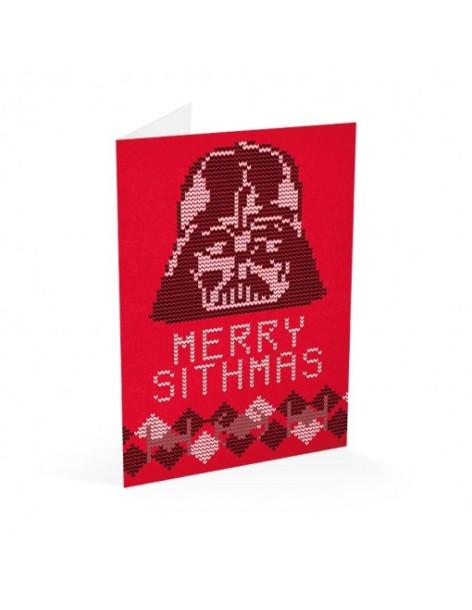 Tarjeta Felicitación Navidad Darth Vader  - 