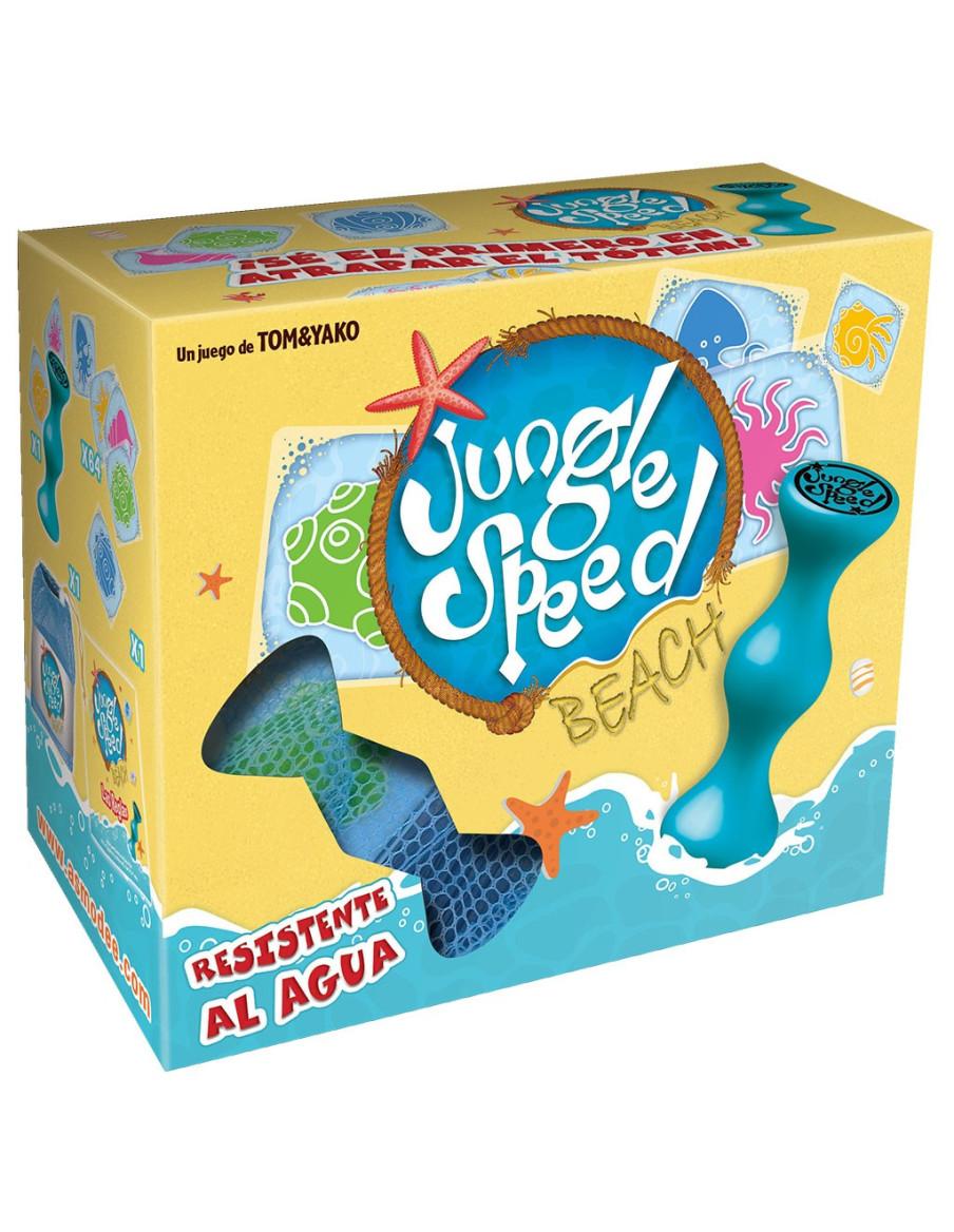 Jungle Speed Beach. Resistente al agua.  - 6¡Resistente al agua! Para poder llevarte tu Jungle Speed a cualquier parte.