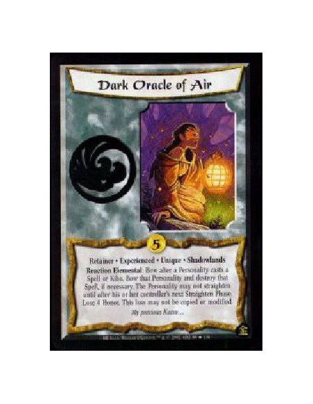 Dark Oracle of Air Exp  - Shadowlands Retainer. Unique Elemental Reaction: Bow to redirect a spell effect to any other legal tar