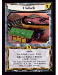 Paddock  - Stables Bow Paddock to produce 3 Gold. Battle: Bow Paddock to straighten a Cavalry Follower. ?The land is so much ric