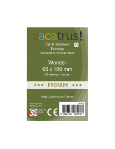 Fundas Zacatrus Wonder Premium (65 mm x 100 mm) (55 uds)  - 55 unidades de Fundas gruesas de tamaño 65x100 milímetros