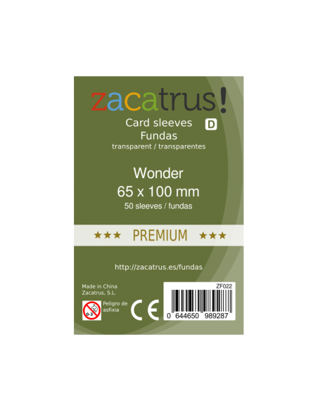 Fundas Zacatrus Wonder Premium (65 mm x 100 mm) (55 uds)  - 