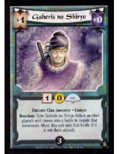 Gaheris no Shiryo FOIL  - Unicorn Clan Ancestor. Unique Reaction: Bow Gaheris no Shiryo before another player's unit moves into 