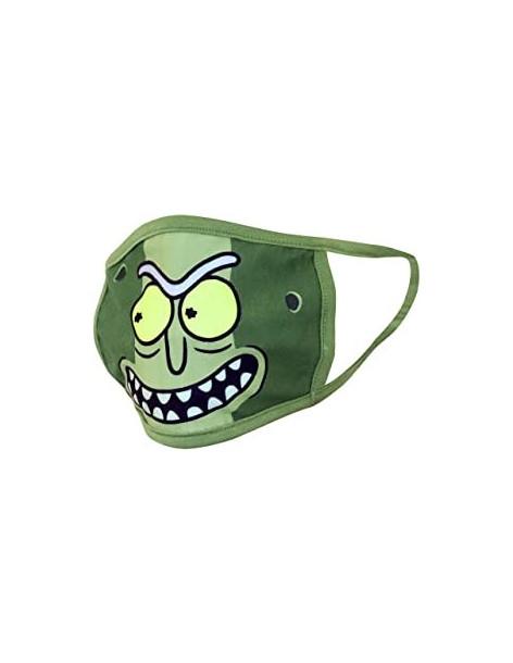 Pack 2 x Mascarilla reutilizable Pepinillo Rick. Rick y Morty  - Contiene 2 mascarillas reutilizables para Adulto