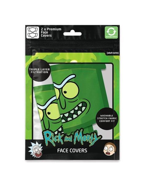 Pack 2 x Mascarilla reutilizable Pepinillo Rick. Rick y Morty  - Contiene 2 mascarillas reutilizables para Adulto 2