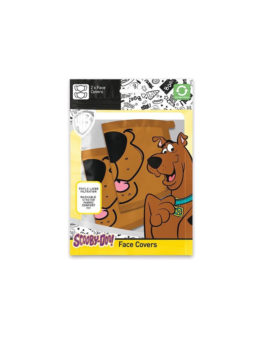Pack 2 x Mascarilla reutilizable Scooby-Doo  - Contiene 2 mascarillas reutilizables de Scooby Doo