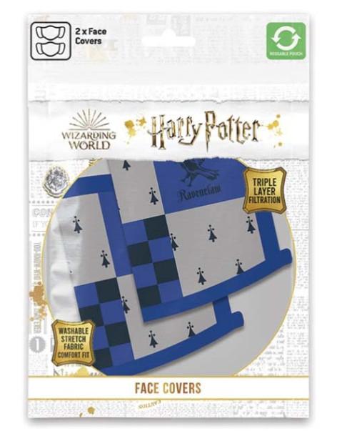 Pack 2 x Mascarilla reutilizable Ravenclaw. Harry Potter  - Paquete con 2 mascarillas reutilizables para Adultos 2