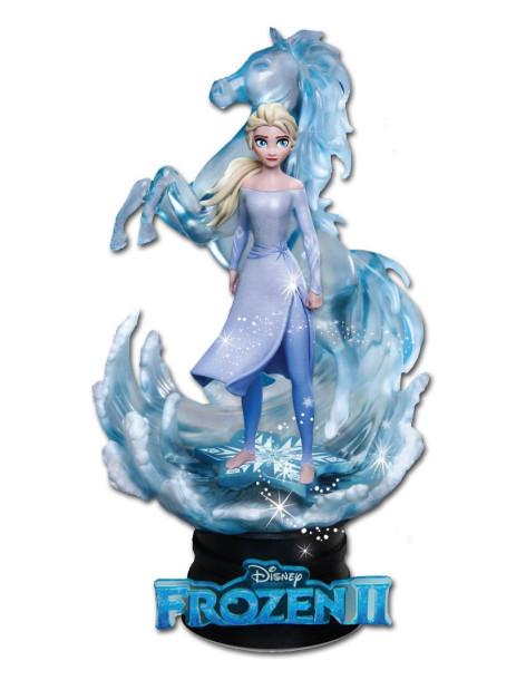 Figura de Elsa 18cm*. Diorama Frozen II  - Altura aproximada de la figura sobre la peana 15 cm
