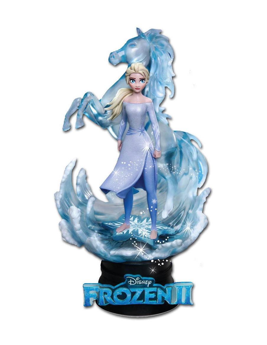 Figura de Elsa 18cm*. Diorama Frozen II  - Altura aproximada de la figura sobre la peana 15 cm