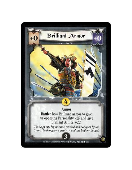 Brilliant Armor (Signed by Christopher Appel)  - ArmorBattle: Any number of times per turn, bow this card and target an enemy Pe