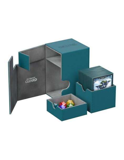 Flip'n'Tray Deck Case 80+ Standard Size XenoSkin Petrol Blue. Ultimate Guard  - 