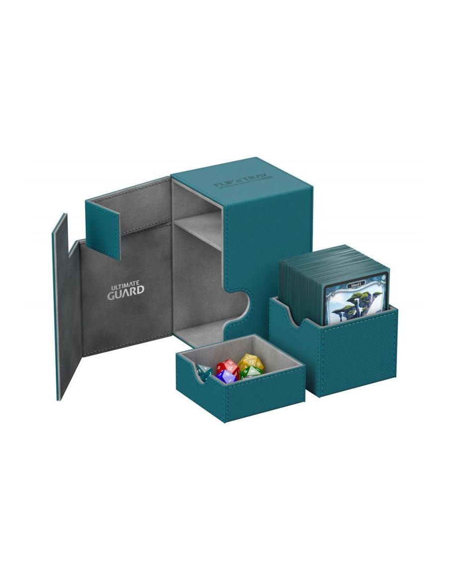 Flip'n'Tray Deck Case 80+ Tamaño Estándar XenoSkin Azul Gasolina. Ultimate Guard  - 