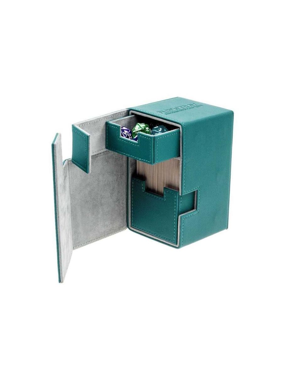 Flip'n'Tray Deck Case 80+ Tamaño Estándar XenoSkin Azul Gasolina. Ultimate Guard  - 