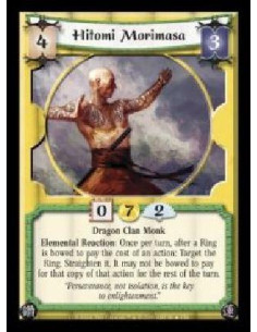 Hitomi Morimasa  - Dragon Clan Monk. Elemental Reaction: Once per turn, after a Ring is bowed to pay the cost of an action: Targ