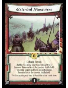 Extended Maneuvers  - Delayed Terrain. Battle: You may target and straighten a Samurai Personality at the current battlefield. Y