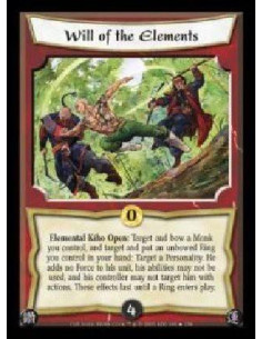 Will of the Elements  - Elemental Kiho Open: Target and bow a Monk you control, and target and put an unbowed Ring you control i