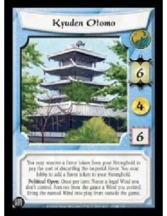 Kyuden Otomo (Spanish)  - You may remove a Favor token from your Stronghold to pay the cost of discarding the Imperial Favor. Yo