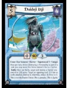 Daidoji Uji Exp3 FOIL  - Crane Clan Samurai · Harrier · Experienced 3 · Unique. Once per turn, before destroying a Personality a