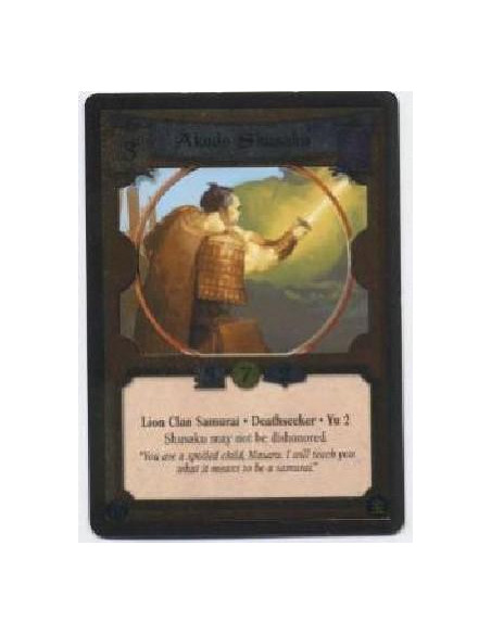 Akodo Shusaku FOIL  - Lion Clan Samurai. Deathseeker. Yu 2 Shusaku may not be dishonored.