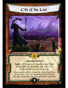 City of the Lost  - Immediate Terrain Battle: All Shugenja Personalities and Monk Personalities in this battle gain +1F/+2C. Spe