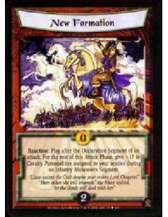 New Formation  - Reaction: Play after the Declaration Segment of an attack. For the rest of this Attack Phase, give +1F to Caval