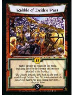 Rubble of Beiden Pass  - Battle: Destroy all token in this battle, including those on the Province and on cards attached to the 