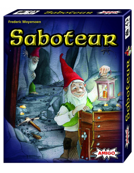 Saboteur Básico  - En el juego de cartas Saboteur, los jugadores se convierten en enanos buscadores de oro, que trabajan como mi