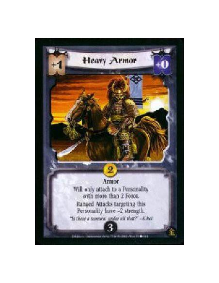 Heavy Armor  - Armor Will only attach to a Personality with more than 2 Force. Ranged Attacks targeting this Personality have -2