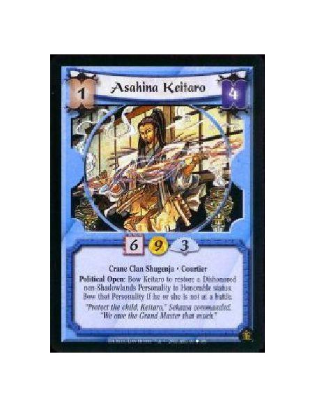 Asahina Keitaro  - Crane Clan Shugenja * Courtier Political Open: Boe Keitaro to restore a Dishonored non-Showlands Personality 