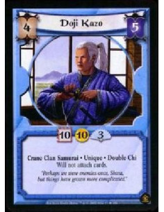 Doji Kazo  - Crane Clan Samurai * Unique * Double Chi * Will not attach cards.