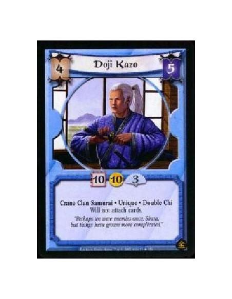 Doji Kazo  - Crane Clan Samurai * Unique * Double Chi * Will not attach cards.