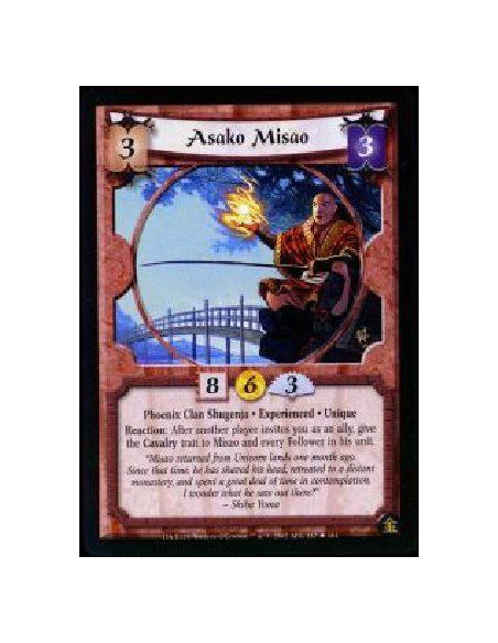 Asako Misao Exp  - Phoenix Clan Shugenja * Experienced * Unique Reaction: After another player invites you as an ally, give the 