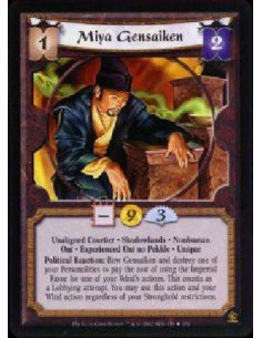 Miya Gensaiken Exp  - Unaligned Coutier * Shadowlands * Nonhuman * Oni * Experienced Oni no Pekkle * Unique Political Reaction: 