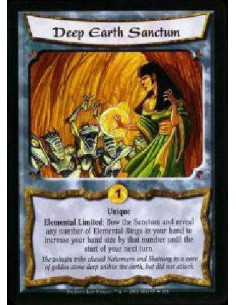 Deep Earth Sanctum  - Unique Elemental Limited: Bow the Sanctum and reveal any number of Elemental Rings in your hand to increas