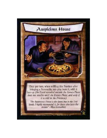 Auspicious House  - Once per turn, when refilling this province after bringing a Personality into play from it, refill it face-u