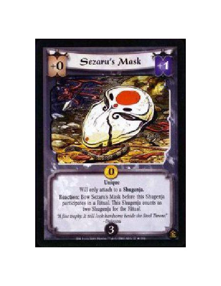 Sezaru's Mask FOIL  - Unique Will only attach to a Shugenja. Reaction: Bow Sezaru's Mask before this Shugenja participates in a 