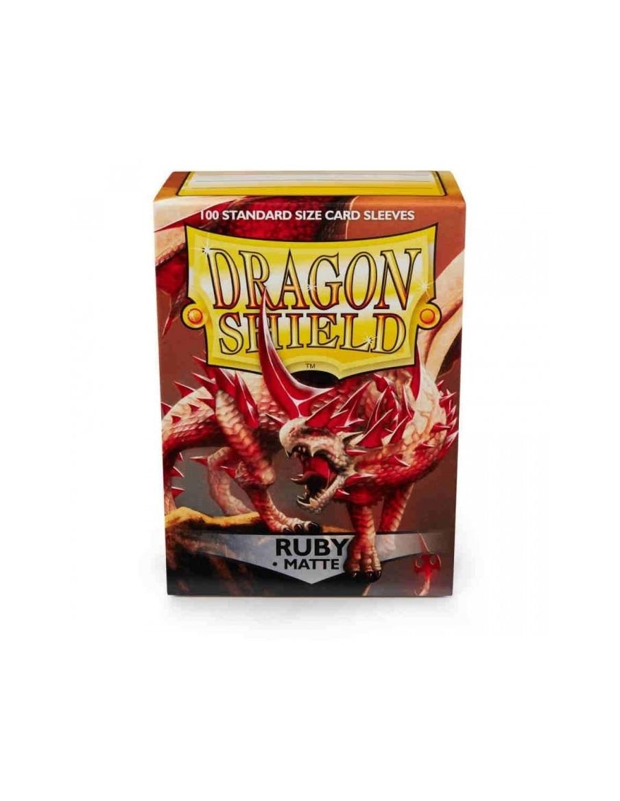 Fundas Dragon Shield Tamaño Standard (63x88mm) - Rubí Mate (100)  - Fundas Tamaño Magic The Gathering, Pokemon TCG, Digimon TCG,
