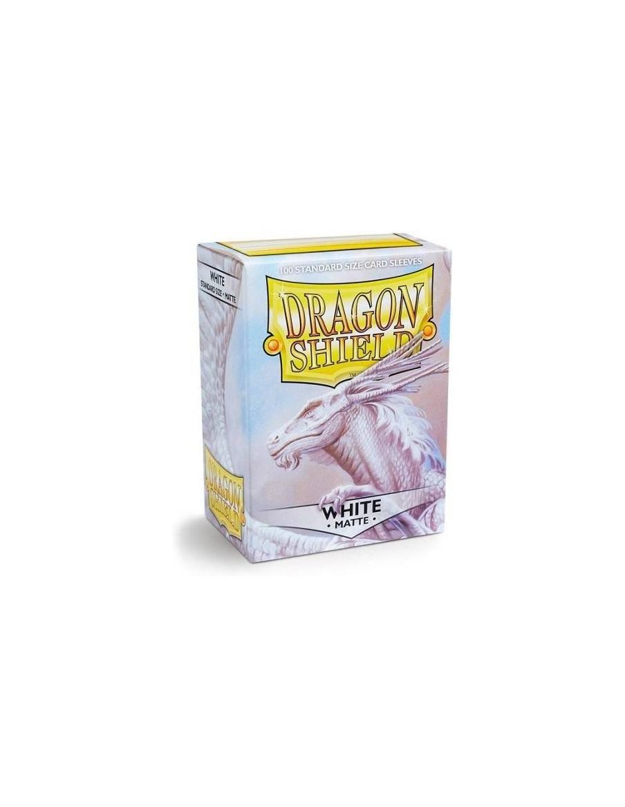 Dragon Shield Standard Size Sleeves (63x88mm) - White Mate (100)  - Fundas Tamaño Magic The Gathering, Pokemon TCG, Digimon TCG,