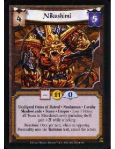 Nikushimi FOIL  - Unaligned Onisu of Hatred * Nonhuman * Cavalry * Shadowlands * Tsuno * Unique * Lose 5 Honor All Tsuno in Niku
