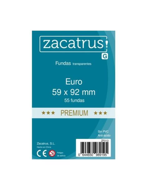 Zacatrus Sleeves Euro Premium (59mm x 92mm) (55 uds)  - 55 thick sleeves - size: 59x92 mm