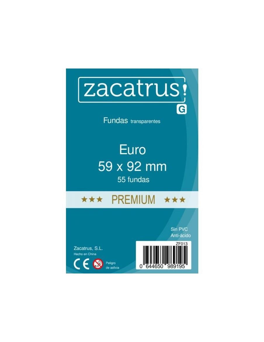 Fundas Zacatrus Euro Premium (59mm x 92mm) (55 uds)  - 55 fundas gruesas de tamaño 59x92 milímetros