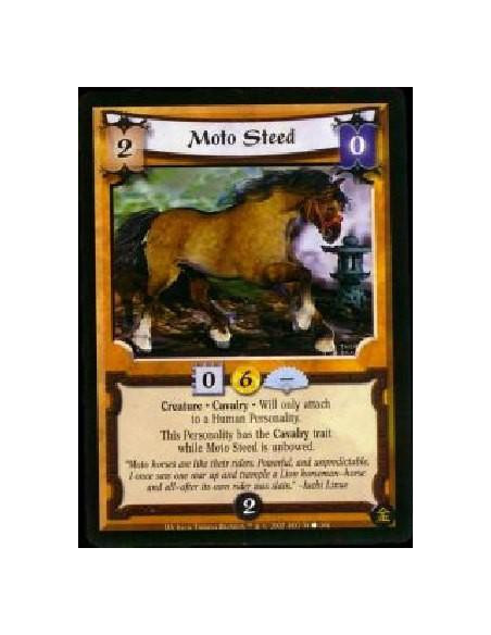 Moto Steed  - Creature * Cavalry * Will only attach to a Human Personality. This Personality gains Cavalry while Moto Steed is u