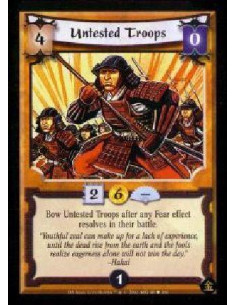 Untested Troops  - Bow Untested Troops after each Fear effect resolves that targeted or affected anything in their battle.