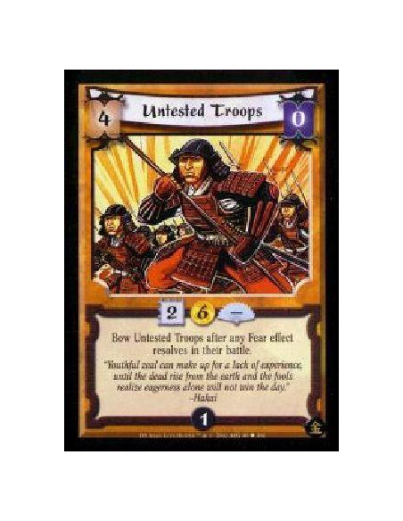 Untested Troops  - Bow Untested Troops after each Fear effect resolves that targeted or affected anything in their battle.