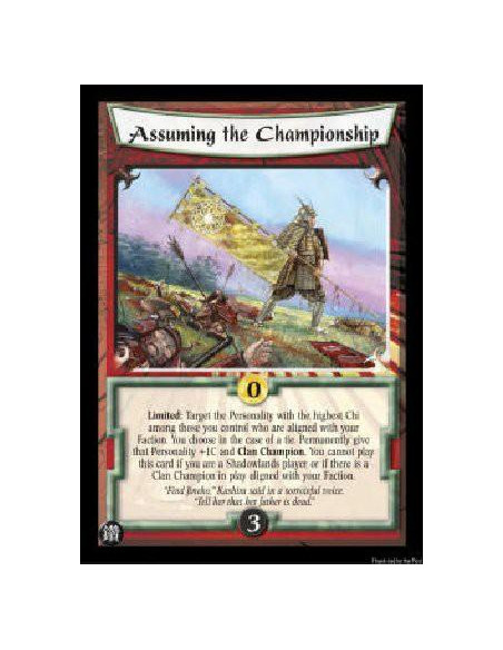 Assuming the Championship FOIL  - Limited: Target the Personality with the highest Chi among those you control who are aligned w