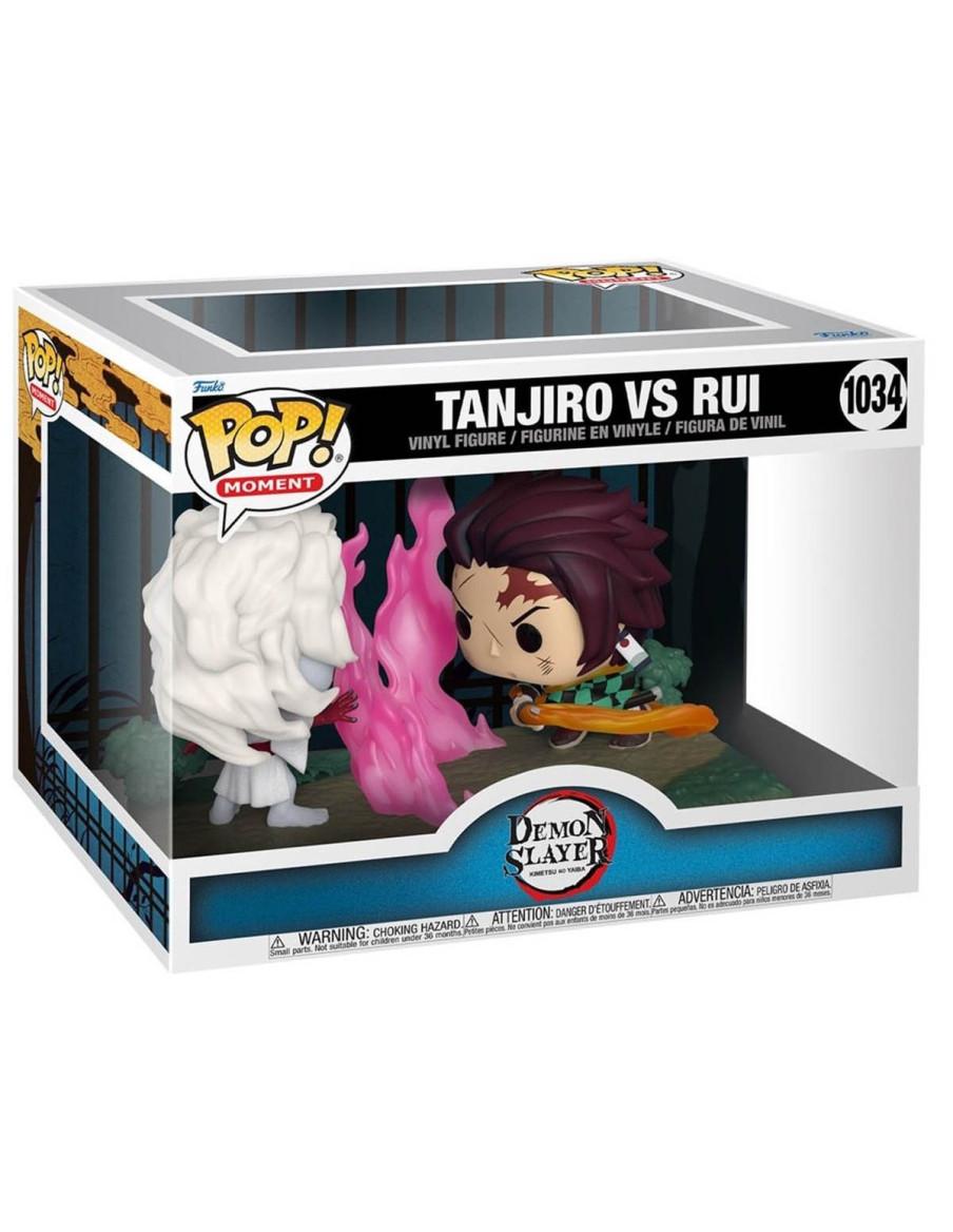 Funko Pop Moment. Tanjiro vs Rui. Demon Slayer: Kimetsu no Yaiba  - Funko Pop de Tanjiro contra Rui de la serie Kimetsu no Yaiba