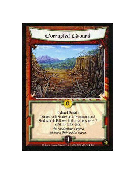 Corrupted Ground (Spanish)  - Immediate Terrain Battle: Each Shadowlands Personality and Shadowlands Follower in this battle gai