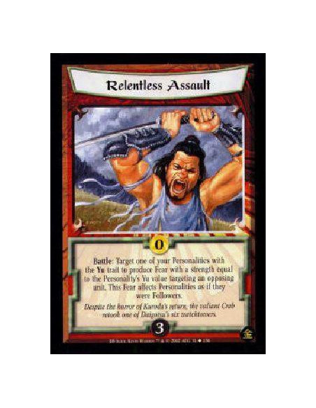 Relentless Assault  - Battle: Target one of your Personalities with Yu to produce Fear with a strength equal to the Personality'